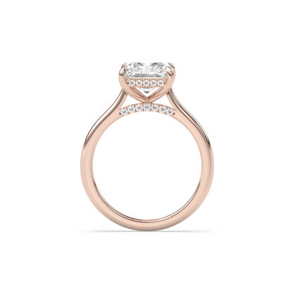 Marquise Shaped Three Stone Lab Grown Diamond Engagement Ring