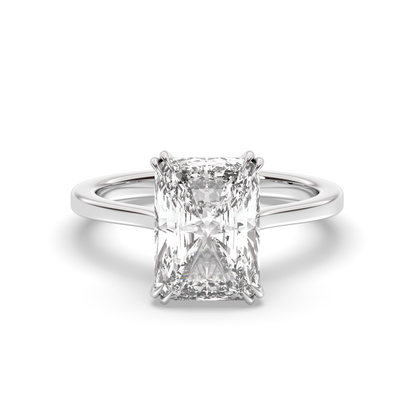 Marquise Shaped Three Stone Lab Grown Diamond Engagement Ring