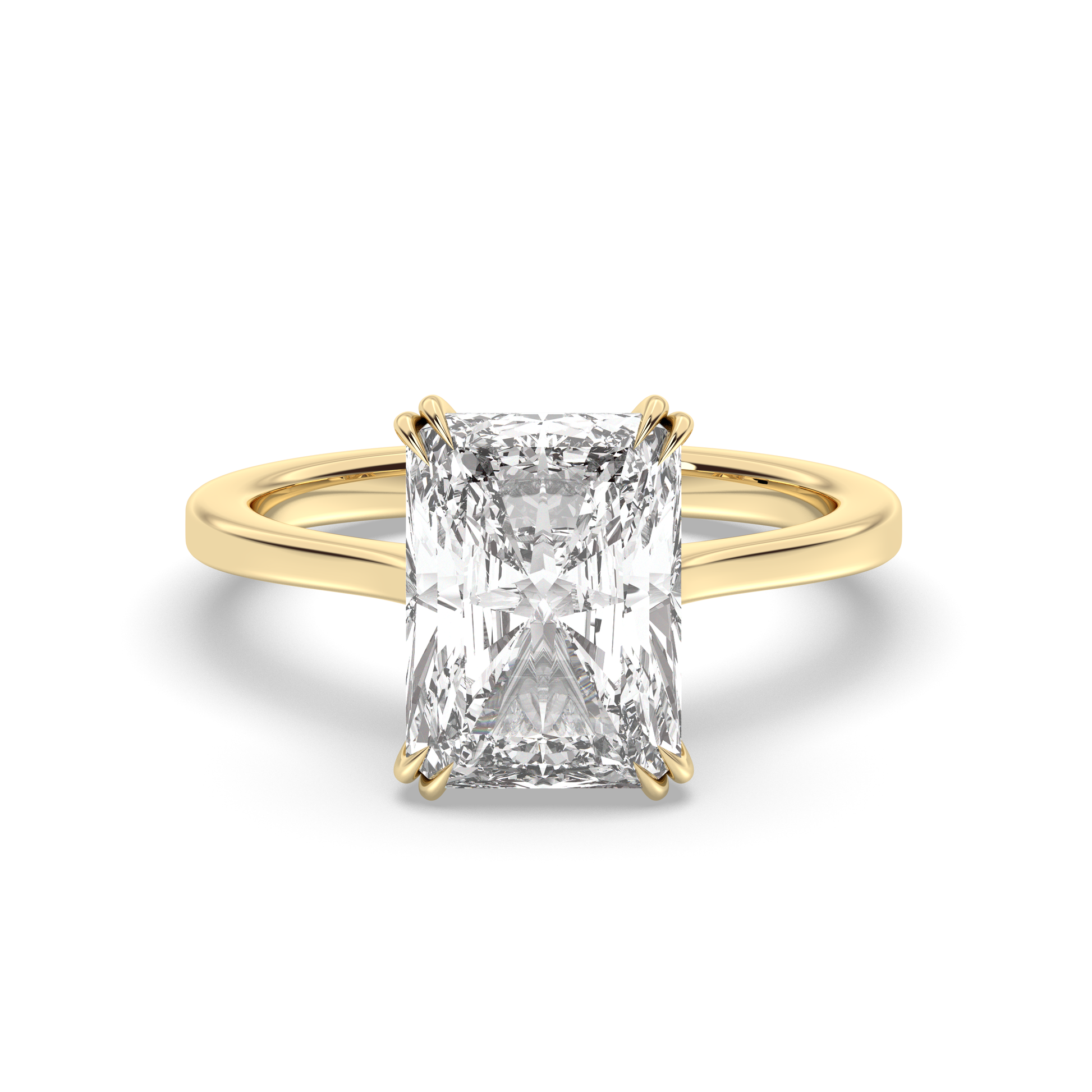 Marquise Shaped Three Stone Lab Grown Diamond Engagement Ring