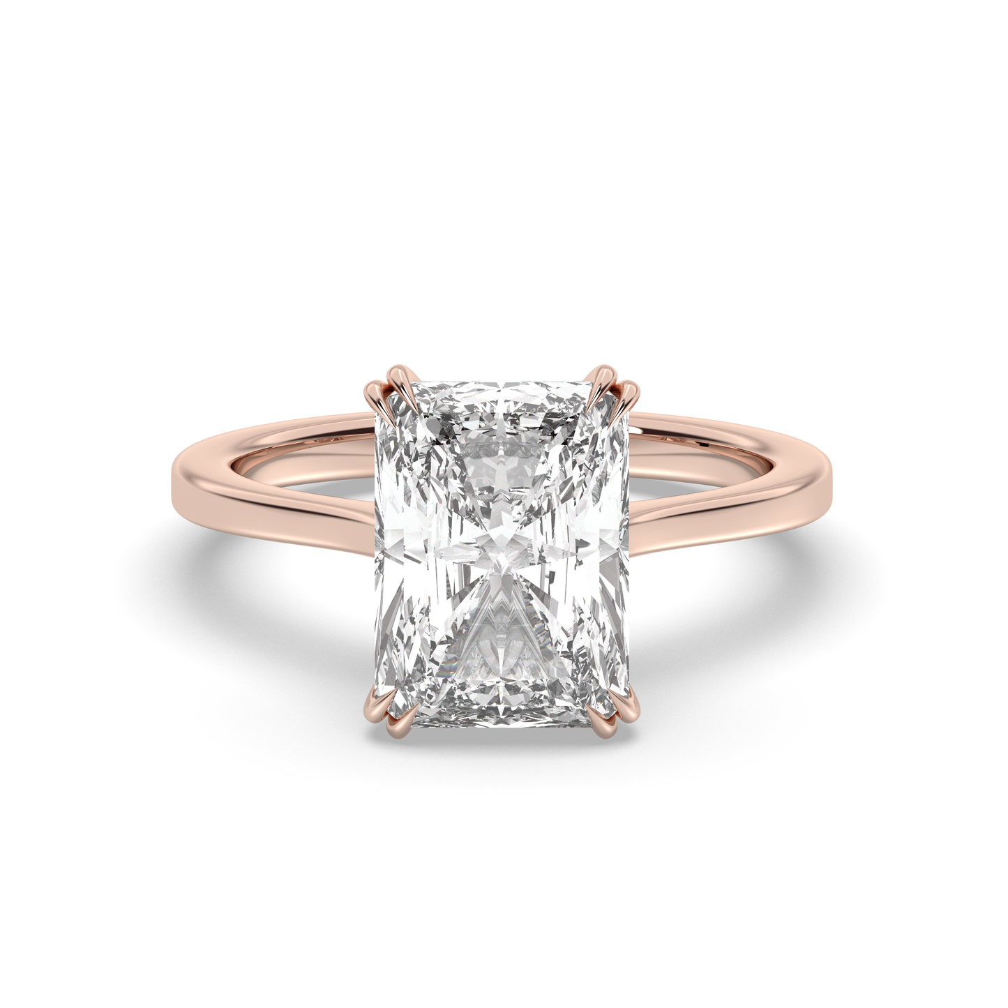 Marquise Shaped Three Stone Lab Grown Diamond Engagement Ring