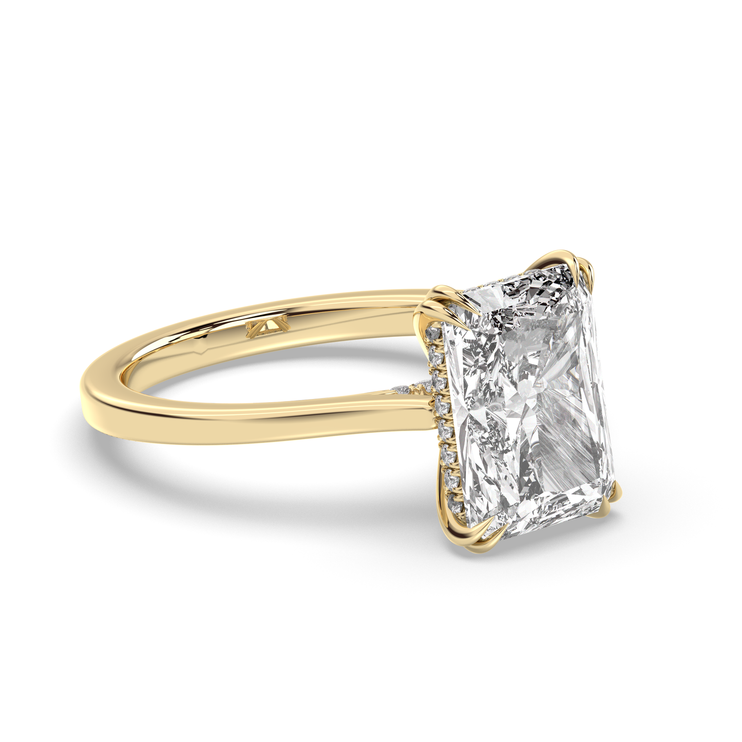 Marquise Shaped Three Stone Lab Grown Diamond Engagement Ring
