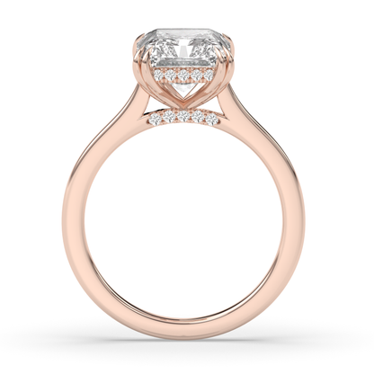 Marquise Shaped Three Stone Lab Grown Diamond Engagement Ring