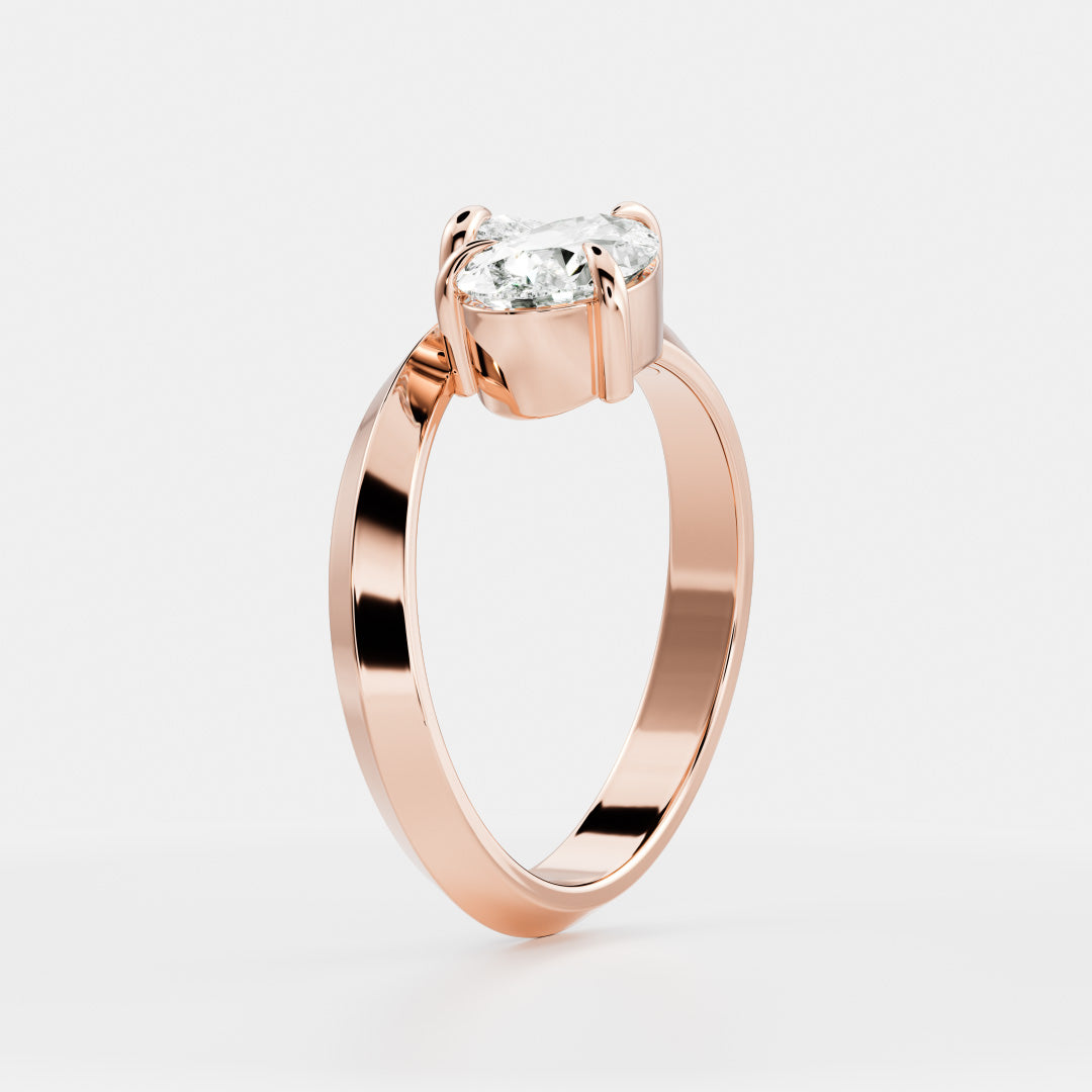 Marquise Cut Cluster Styled Lab Grown Diamond Engagement Ring