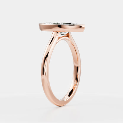 Marquise Cut Cluster Styled Lab Grown Diamond Engagement Ring