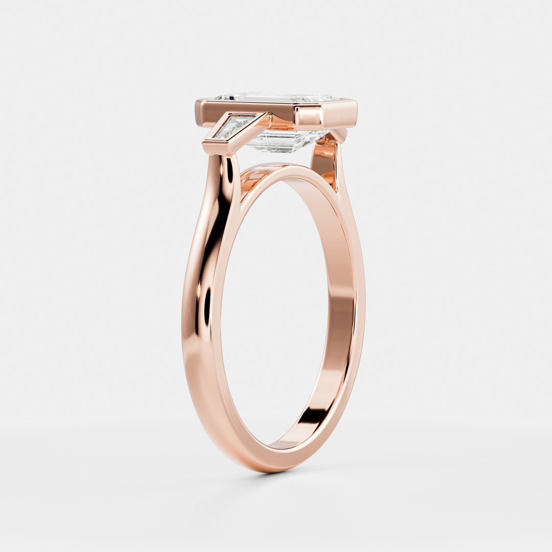 Marquise Cut Cluster Styled Lab Grown Diamond Engagement Ring