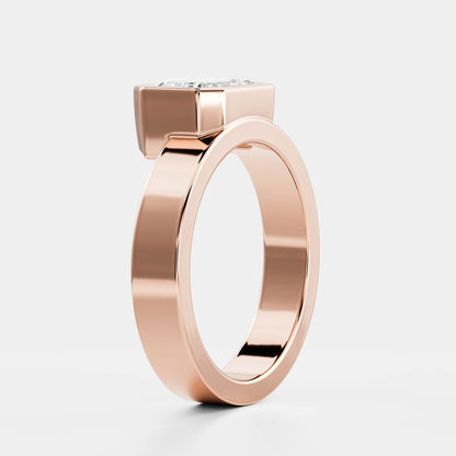 Marquise Cut Cluster Styled Lab Grown Diamond Engagement Ring