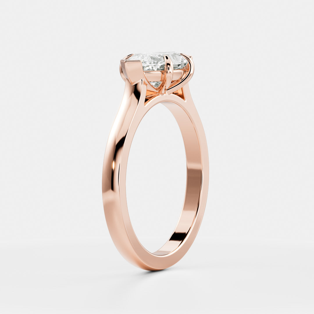 Marquise Cut Cluster Styled Lab Grown Diamond Engagement Ring