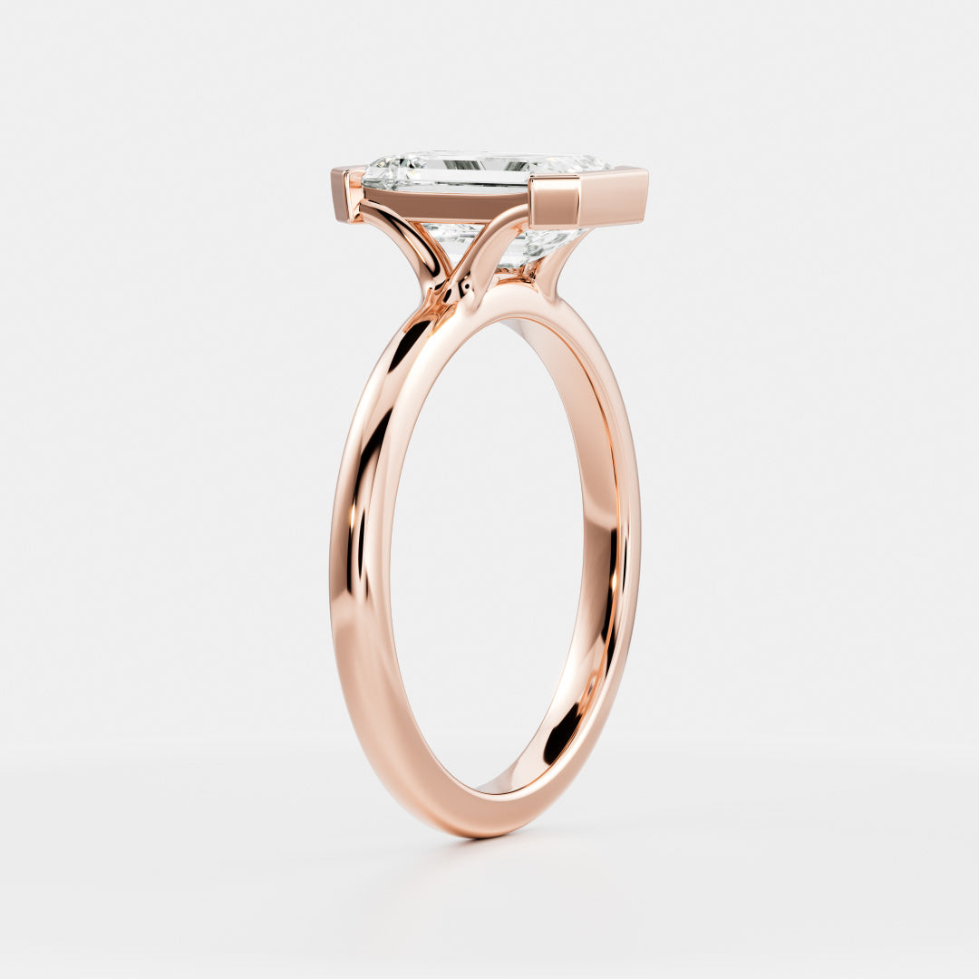 Marquise Cut Cluster Styled Lab Grown Diamond Engagement Ring