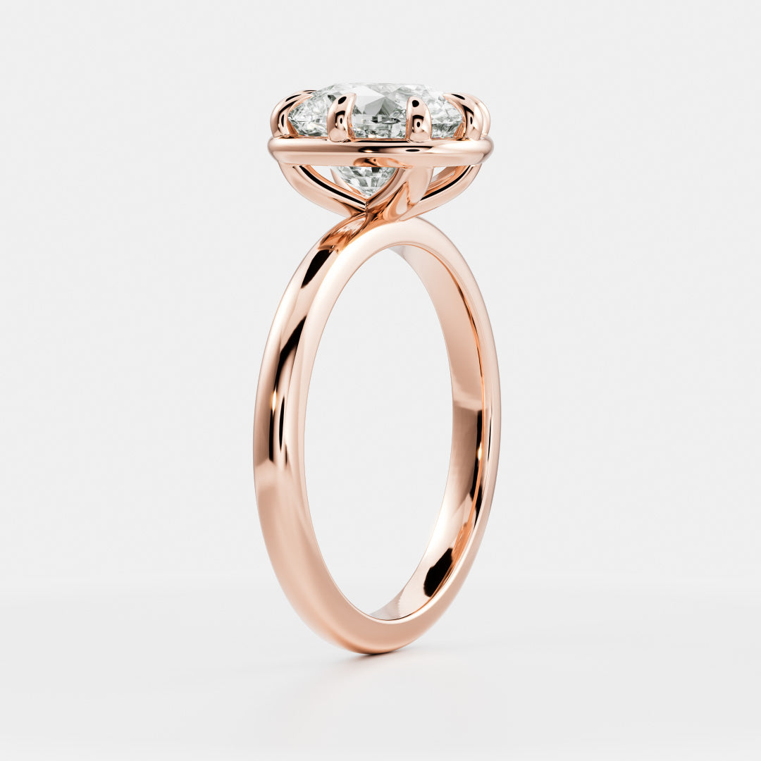 Marquise Cut Cluster Styled Lab Grown Diamond Engagement Ring