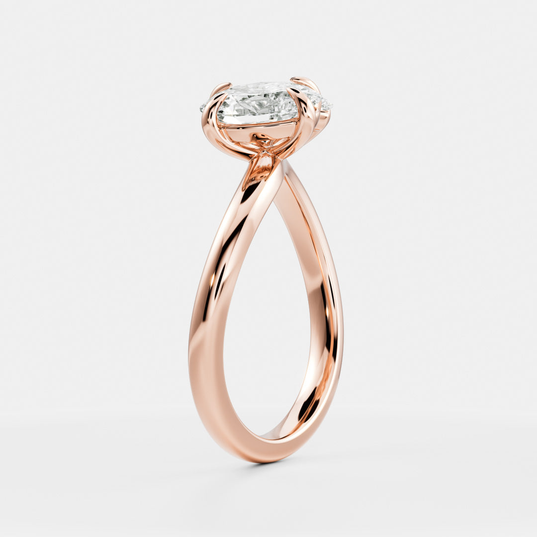 Marquise Cut Cluster Styled Lab Grown Diamond Engagement Ring