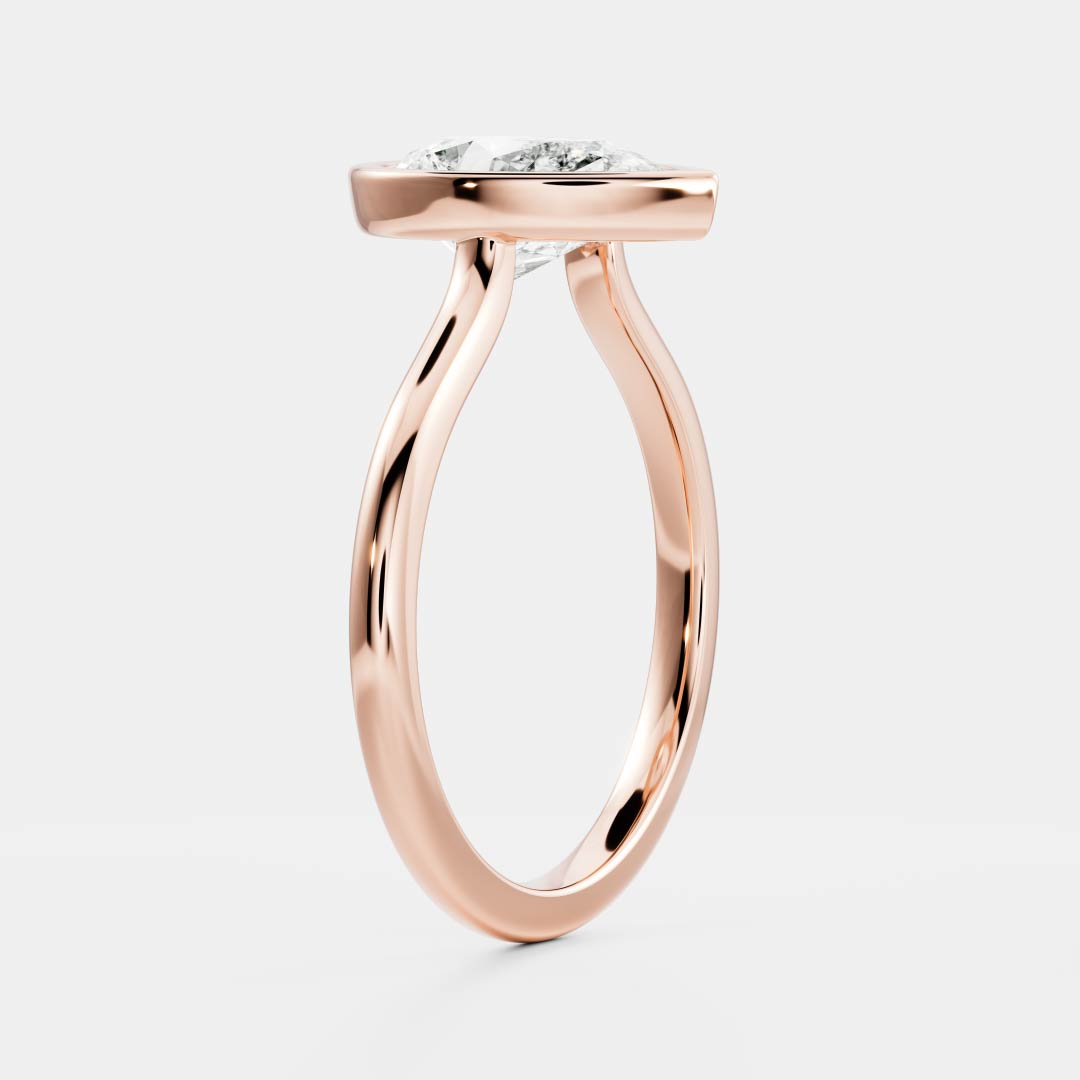 Marquise Cut Cluster Styled Lab Grown Diamond Engagement Ring