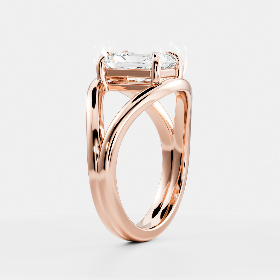 Marquise Cut Cluster Styled Lab Grown Diamond Engagement Ring