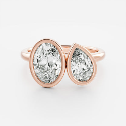 Marquise Cut Cluster Styled Lab Grown Diamond Engagement Ring