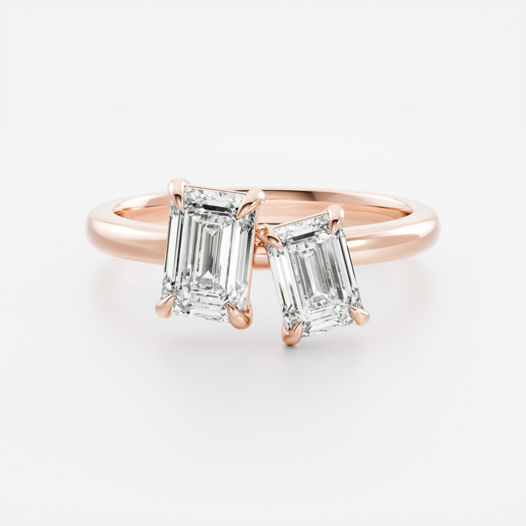 Marquise Cut Cluster Styled Lab Grown Diamond Engagement Ring