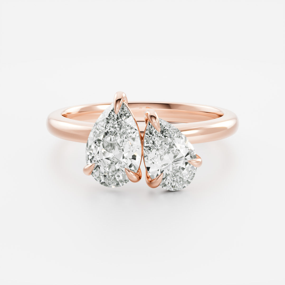 Marquise Cut Cluster Styled Lab Grown Diamond Engagement Ring