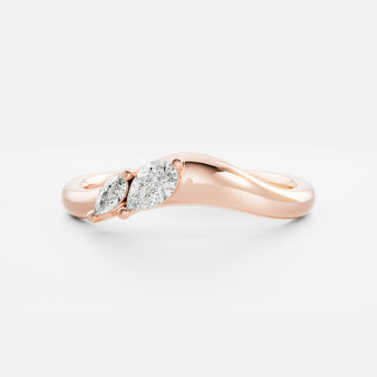 0.25 TCW Round Shaped Half Eternity Lab Grown Diamond Wedding Band