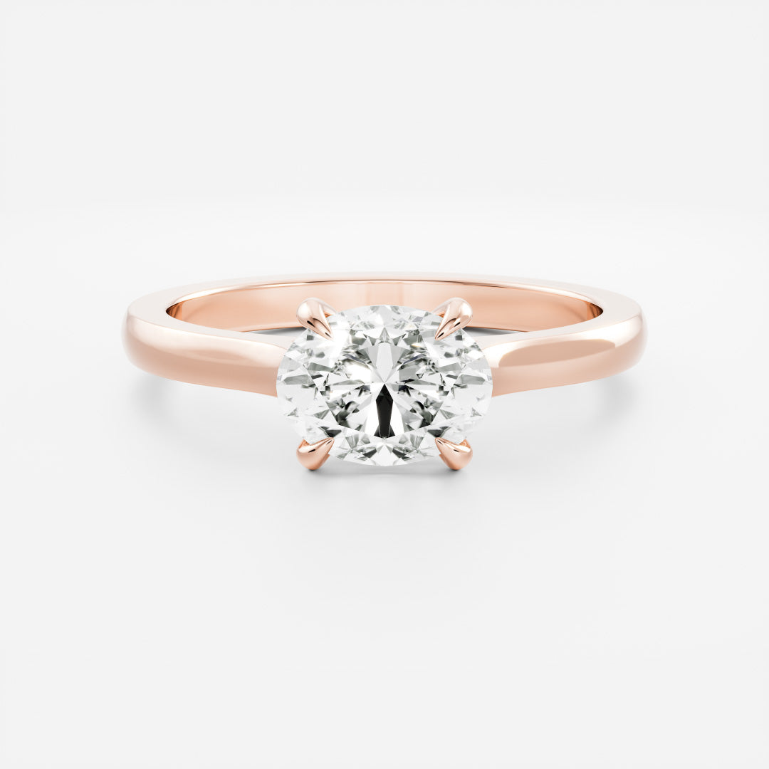 Marquise Cut Cluster Styled Lab Grown Diamond Engagement Ring