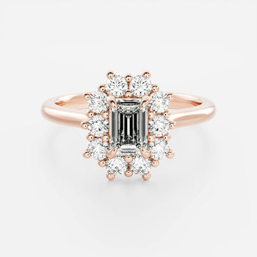 Marquise Cut Cluster Styled Lab Grown Diamond Engagement Ring