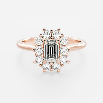 Marquise Cut Cluster Styled Lab Grown Diamond Engagement Ring