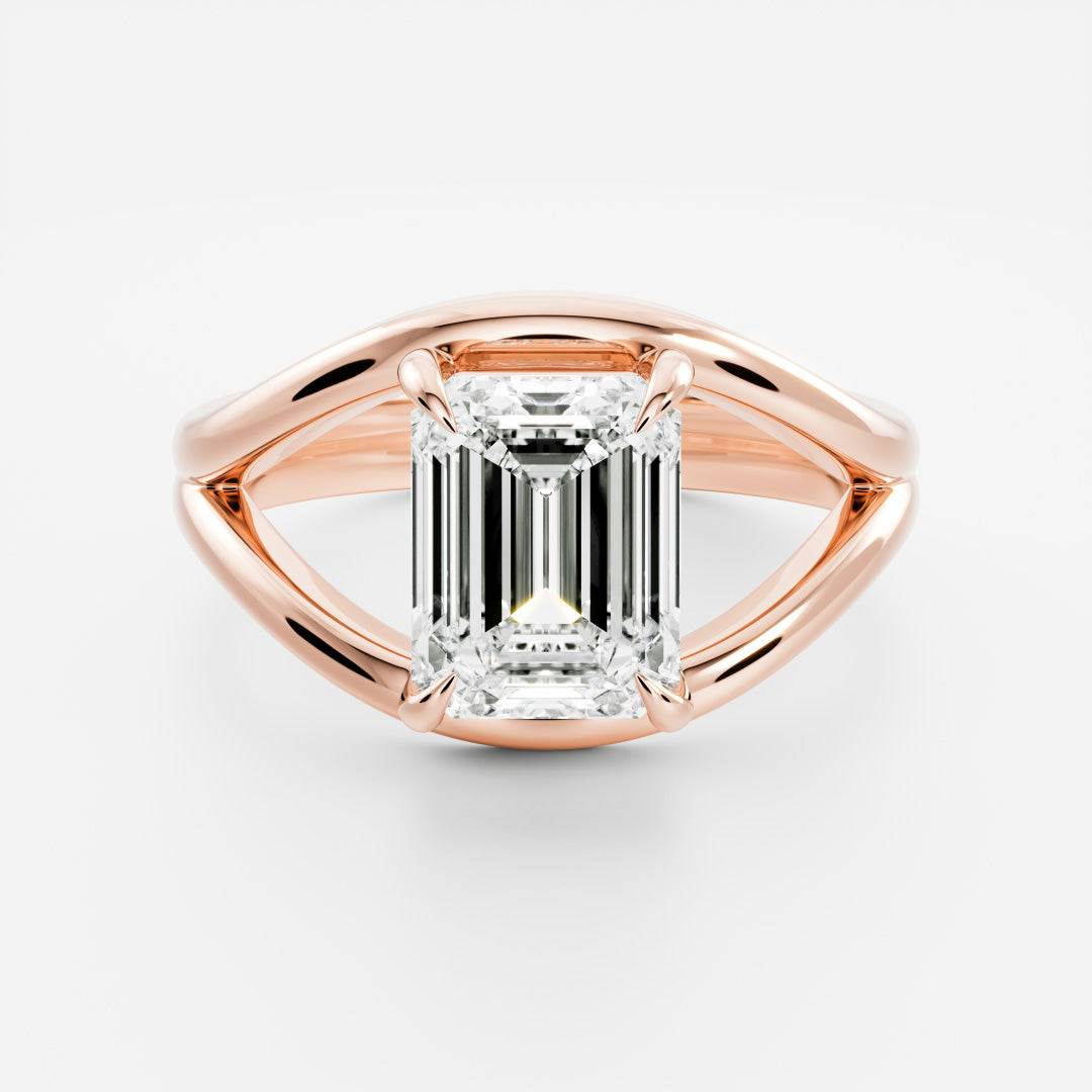 Marquise Cut Cluster Styled Lab Grown Diamond Engagement Ring