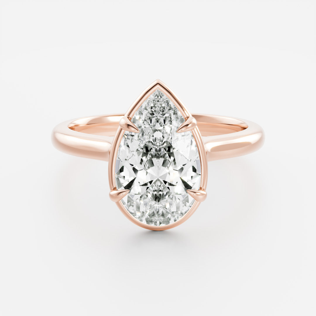 Marquise Cut Cluster Styled Lab Grown Diamond Engagement Ring