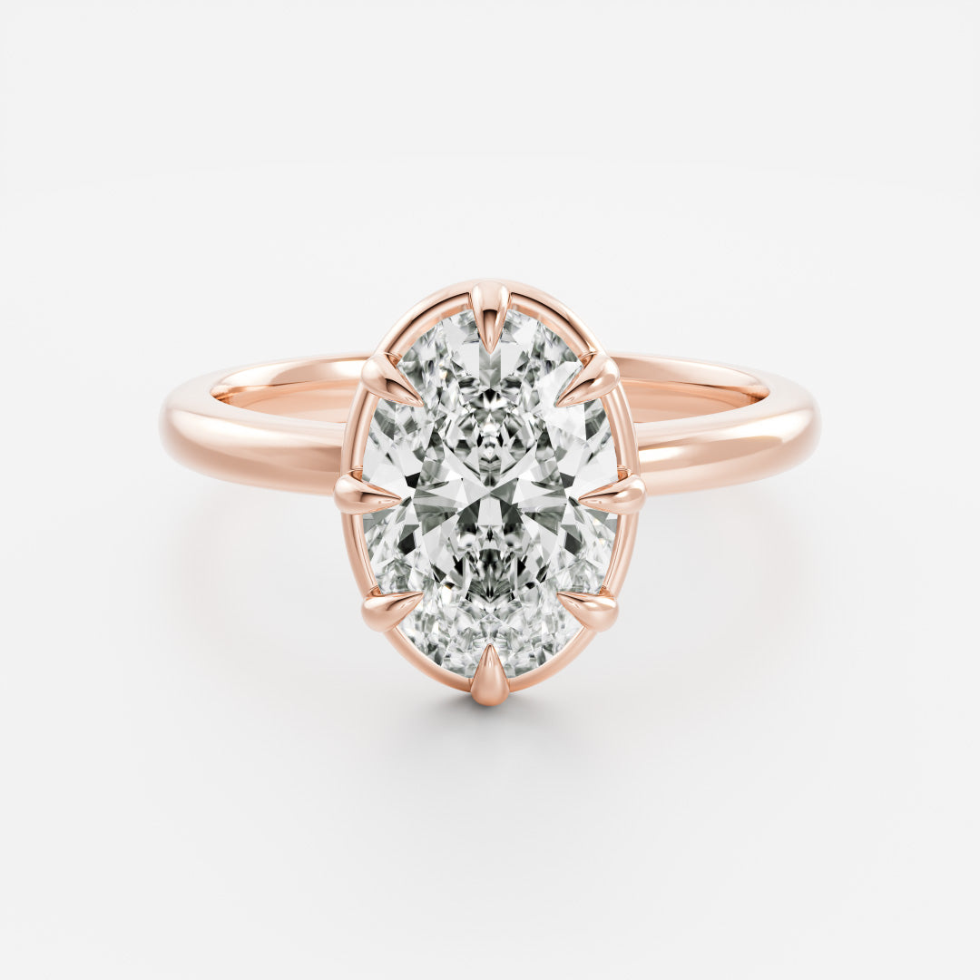Marquise Cut Cluster Styled Lab Grown Diamond Engagement Ring