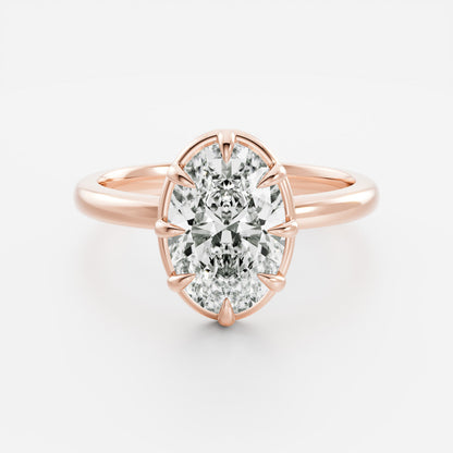 Marquise Cut Cluster Styled Lab Grown Diamond Engagement Ring