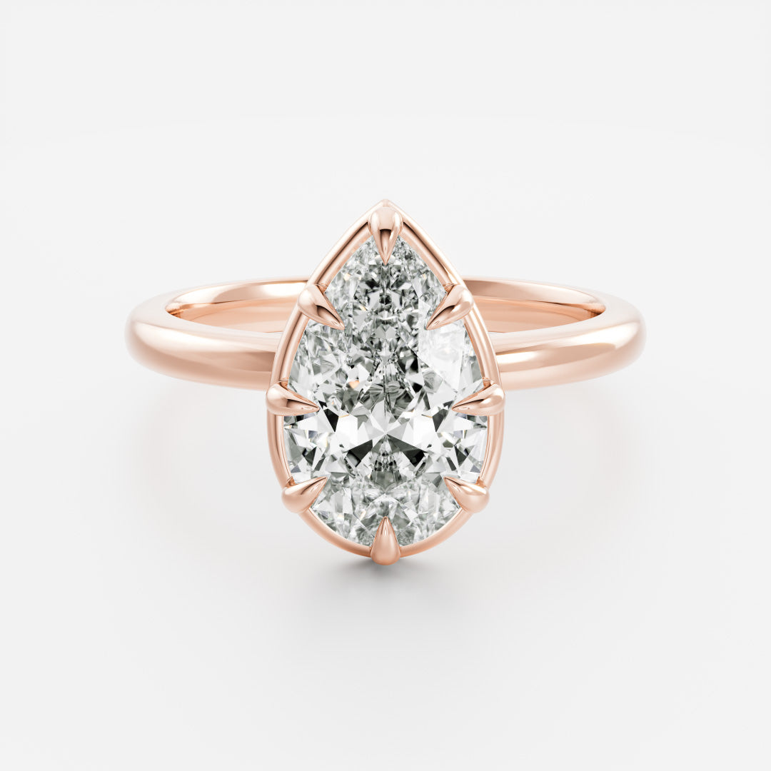 Marquise Cut Cluster Styled Lab Grown Diamond Engagement Ring