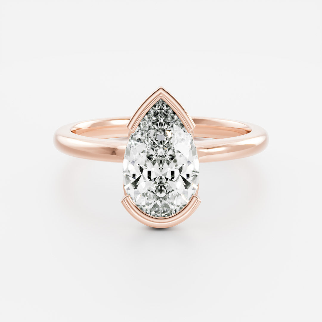 Marquise Cut Cluster Styled Lab Grown Diamond Engagement Ring