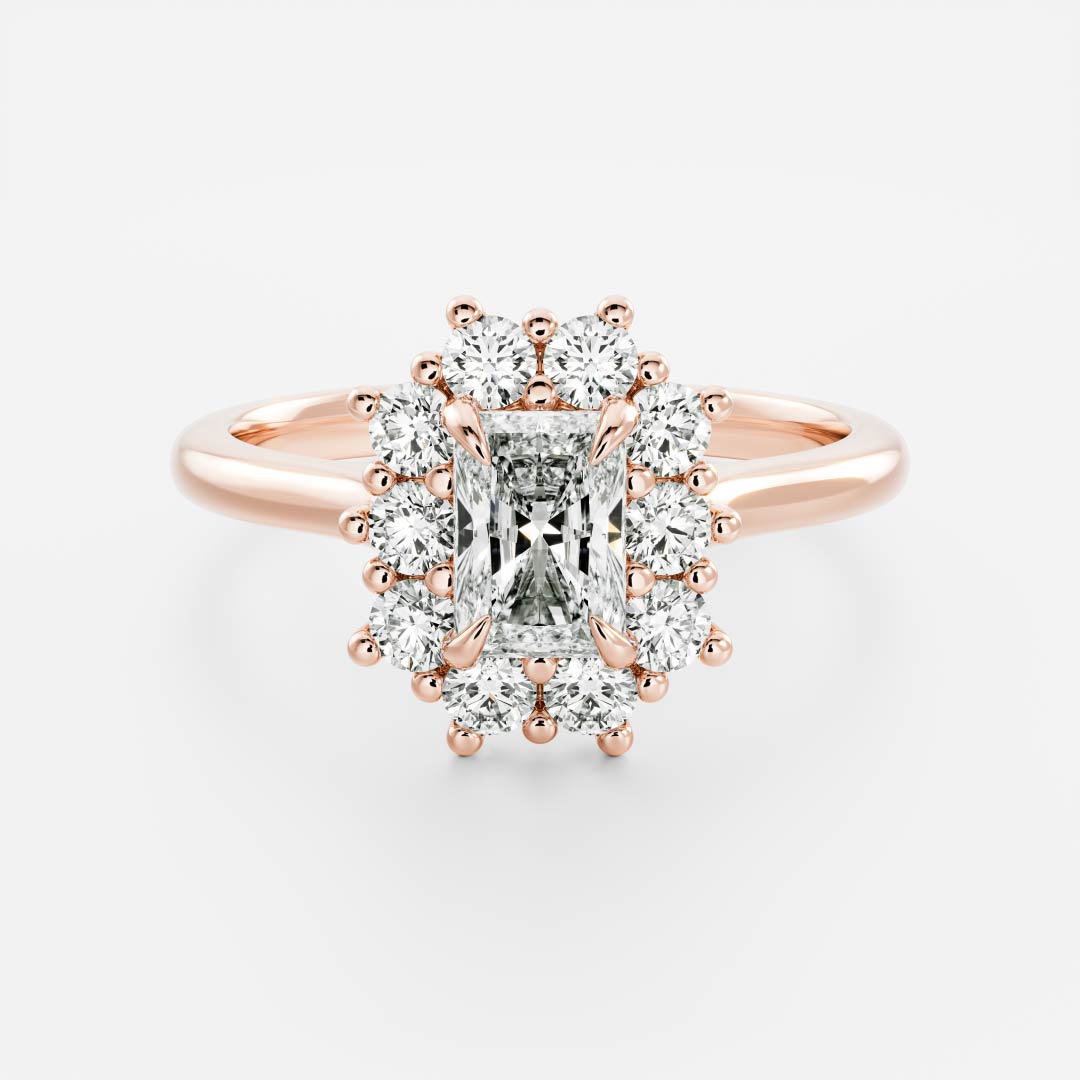 Marquise Cut Cluster Styled Lab Grown Diamond Engagement Ring