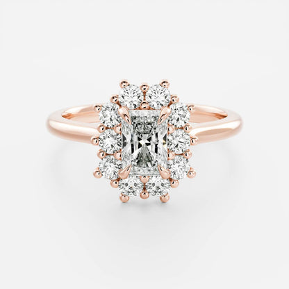Marquise Cut Cluster Styled Lab Grown Diamond Engagement Ring