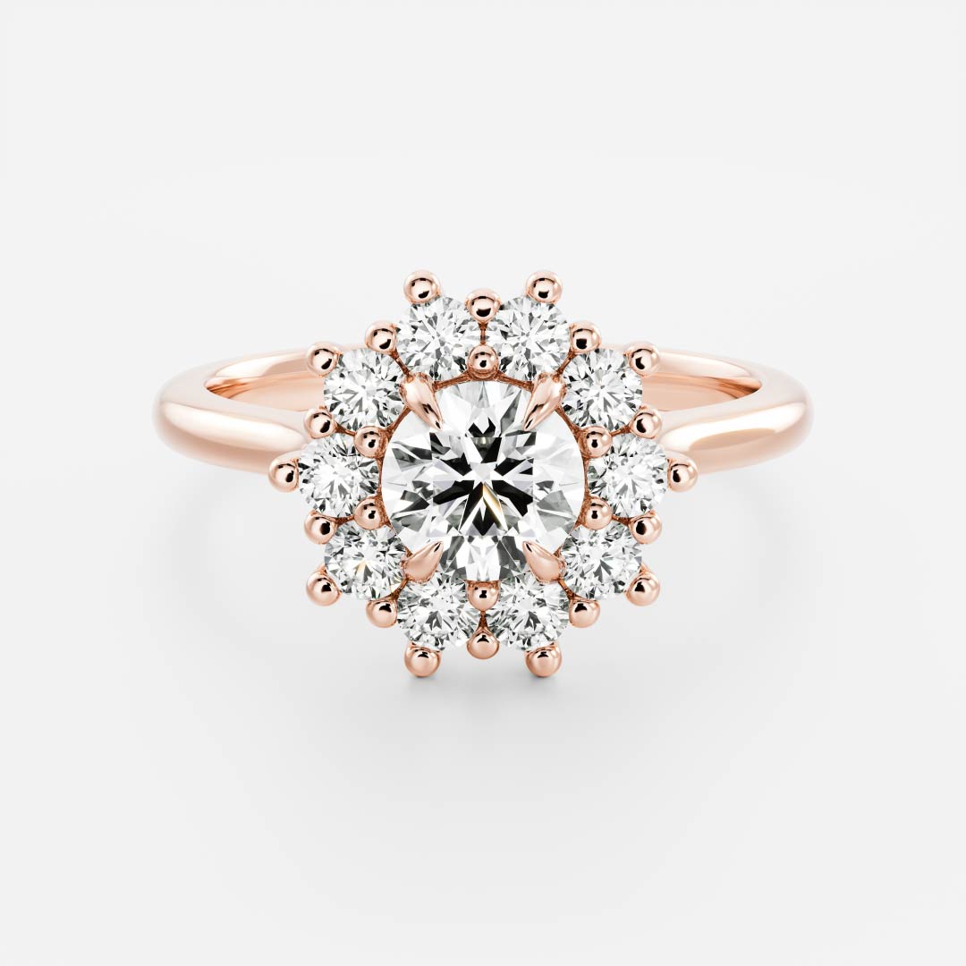 Marquise Cut Cluster Styled Lab Grown Diamond Engagement Ring