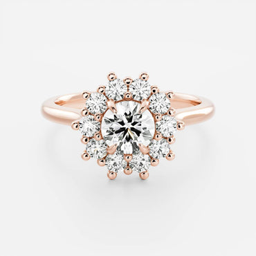 Marquise Cut Cluster Styled Lab Grown Diamond Engagement Ring