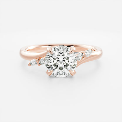 Marquise Cut Cluster Styled Lab Grown Diamond Engagement Ring