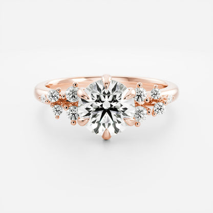 Marquise Cut Cluster Styled Lab Grown Diamond Engagement Ring