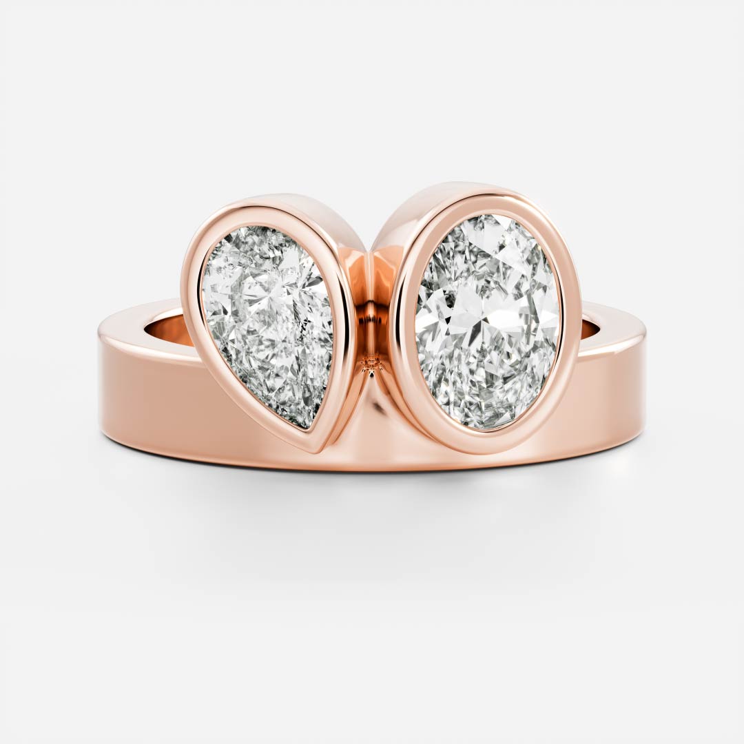 Marquise Cut Cluster Styled Lab Grown Diamond Engagement Ring