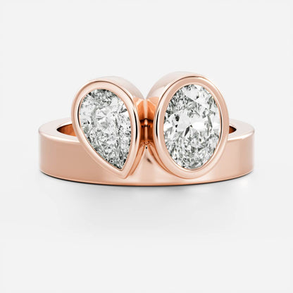 Marquise Cut Cluster Styled Lab Grown Diamond Engagement Ring