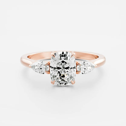 Marquise Cut Cluster Styled Lab Grown Diamond Engagement Ring