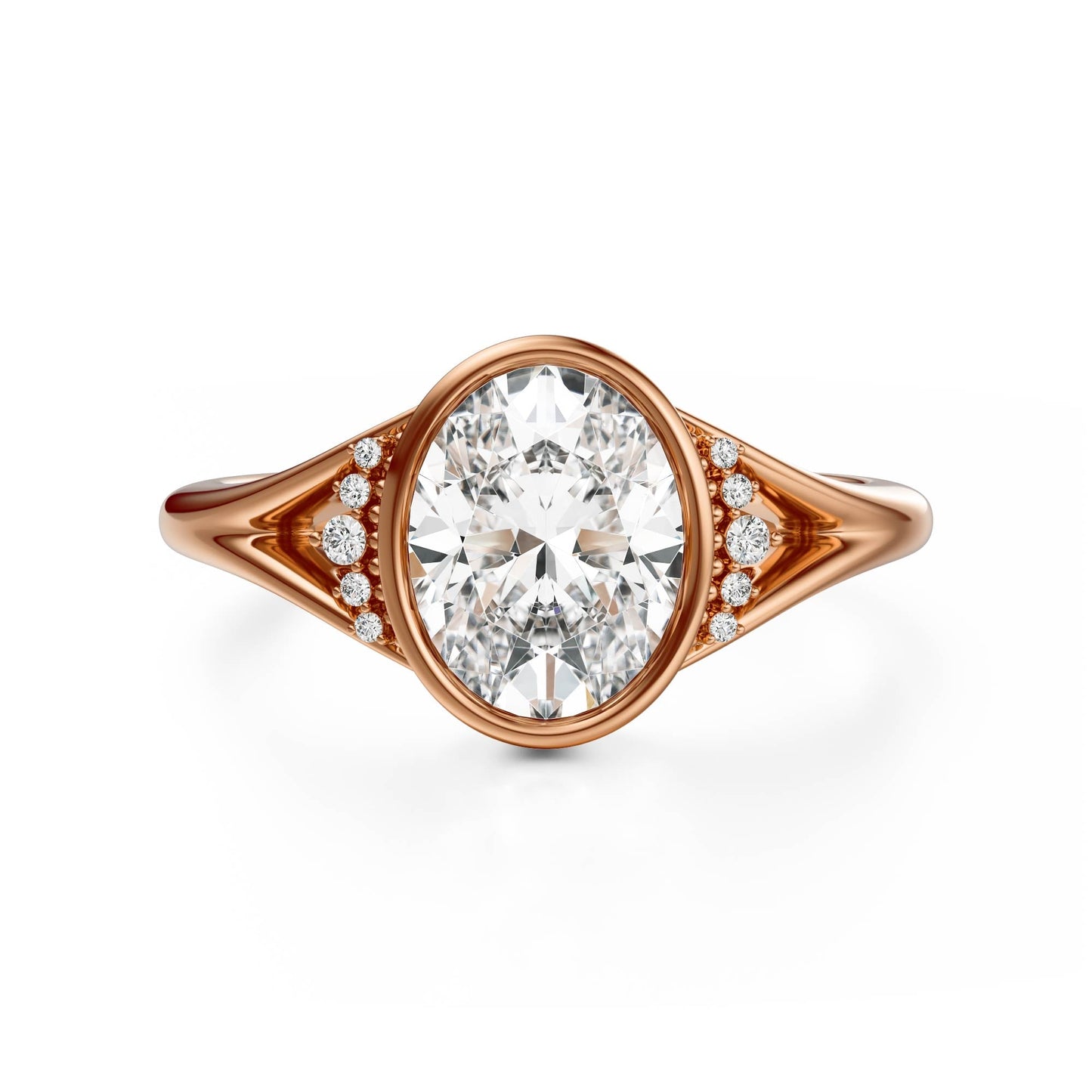 Marquise Shaped Three Stone Lab Grown Diamond Engagement Ring