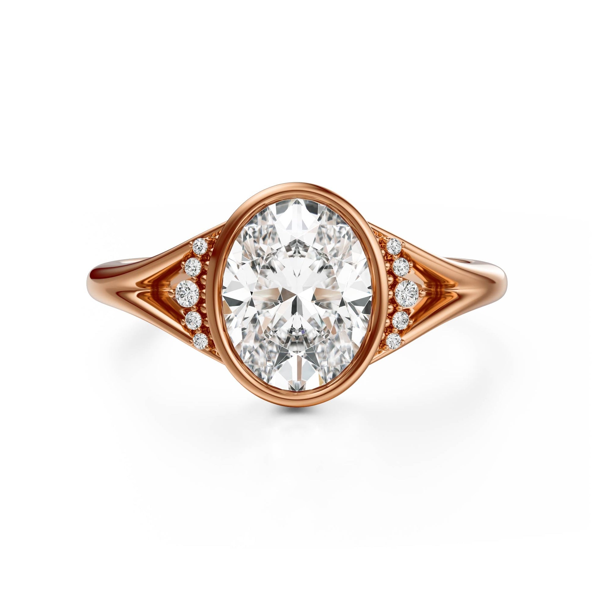 Marquise Shaped Three Stone Lab Grown Diamond Engagement Ring