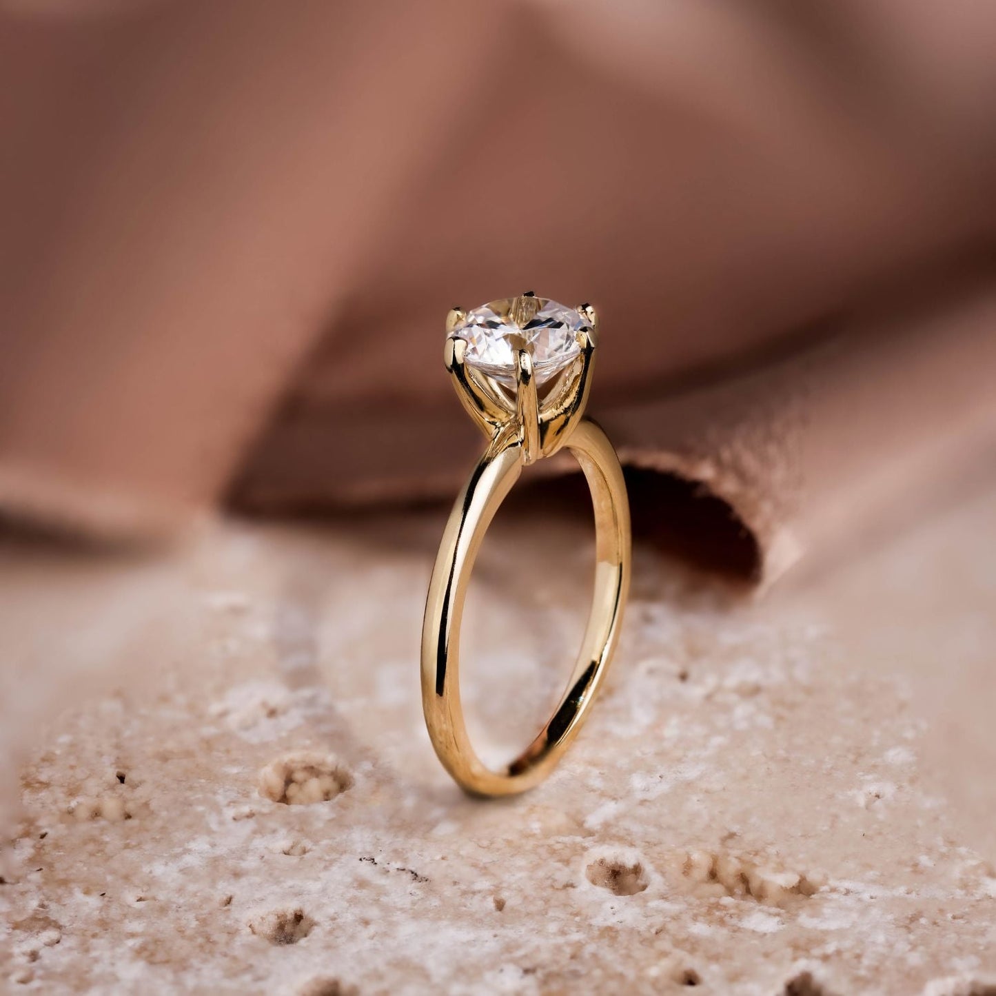Marquise Shaped Three Stone Lab Grown Diamond Engagement Ring