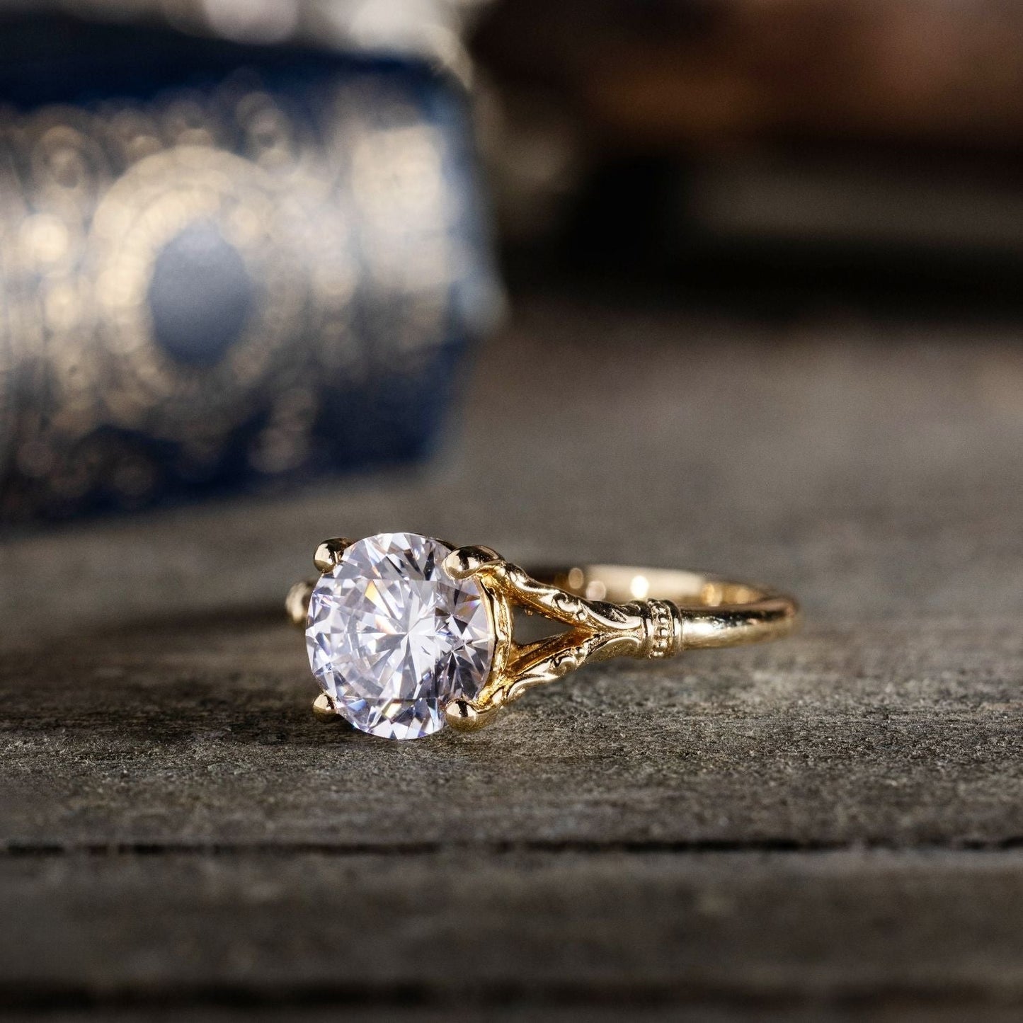 Marquise Shaped Three Stone Lab Grown Diamond Engagement Ring