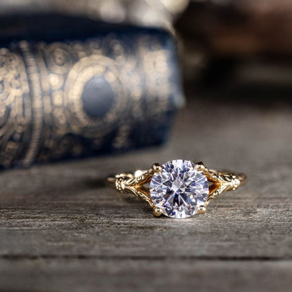 Marquise Shaped Three Stone Lab Grown Diamond Engagement Ring