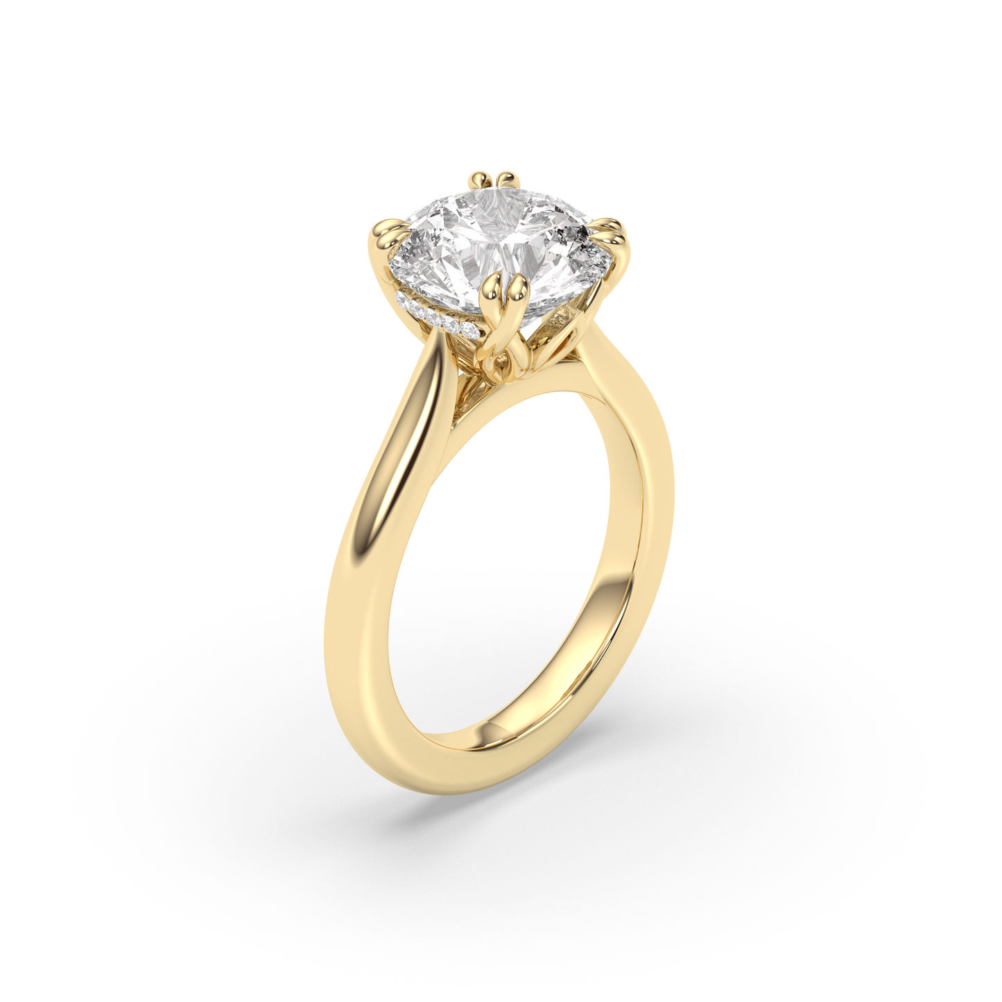 Marquise Shaped Three Stone Lab Grown Diamond Engagement Ring