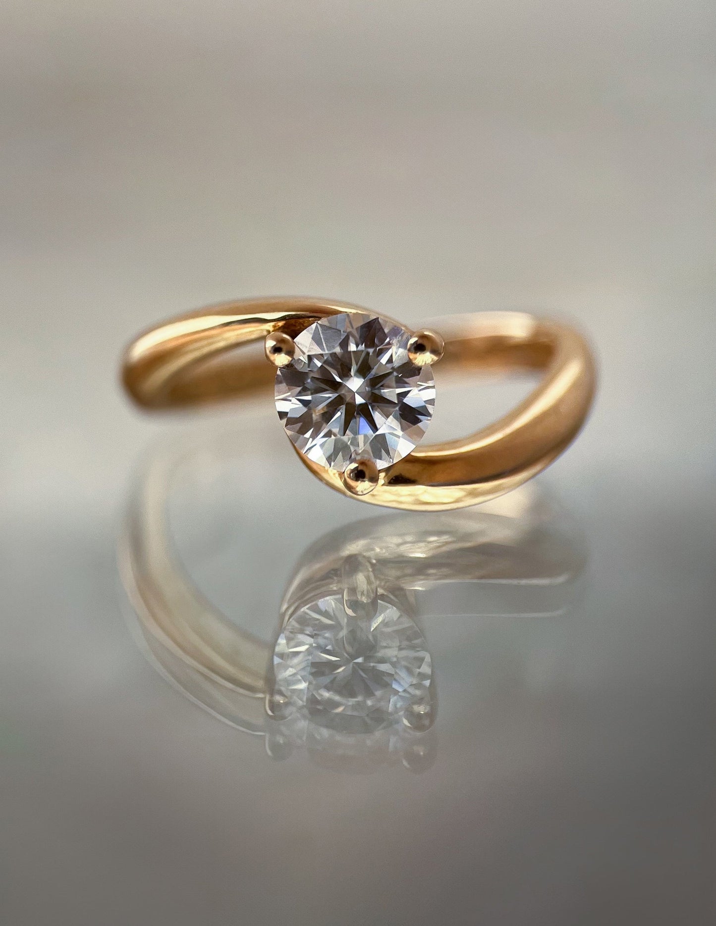 1 CT Round Solitaire Rapture Lab Grown Engagement Ring