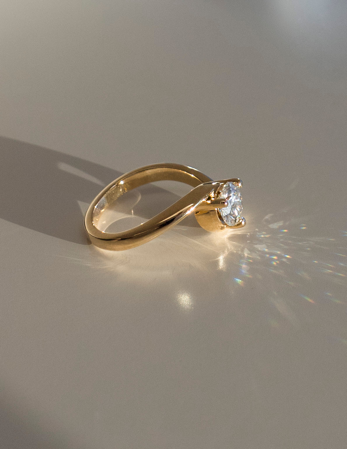 1 CT Round Solitaire Rapture Lab Grown Engagement Ring