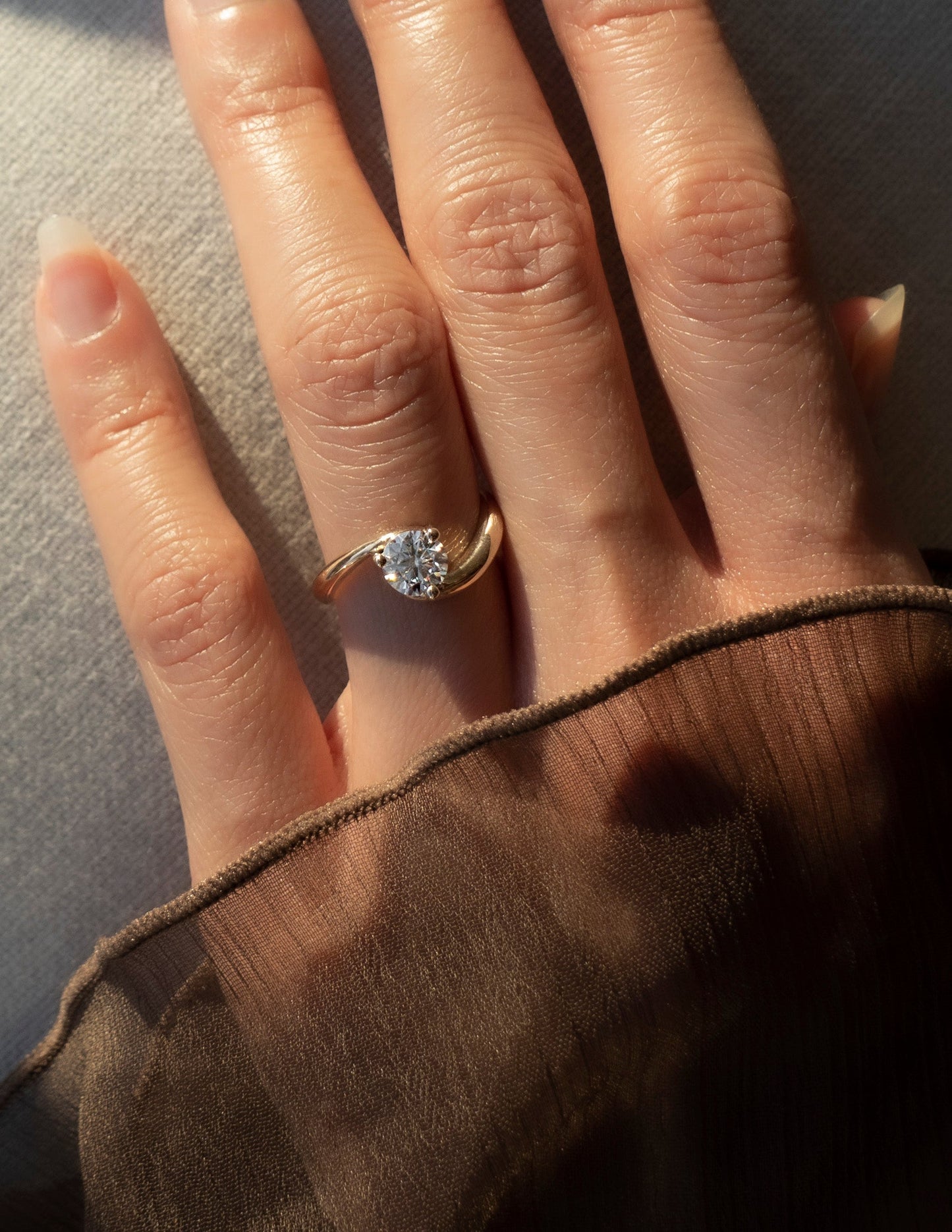 1 CT Round Solitaire Rapture Lab Grown Engagement Ring