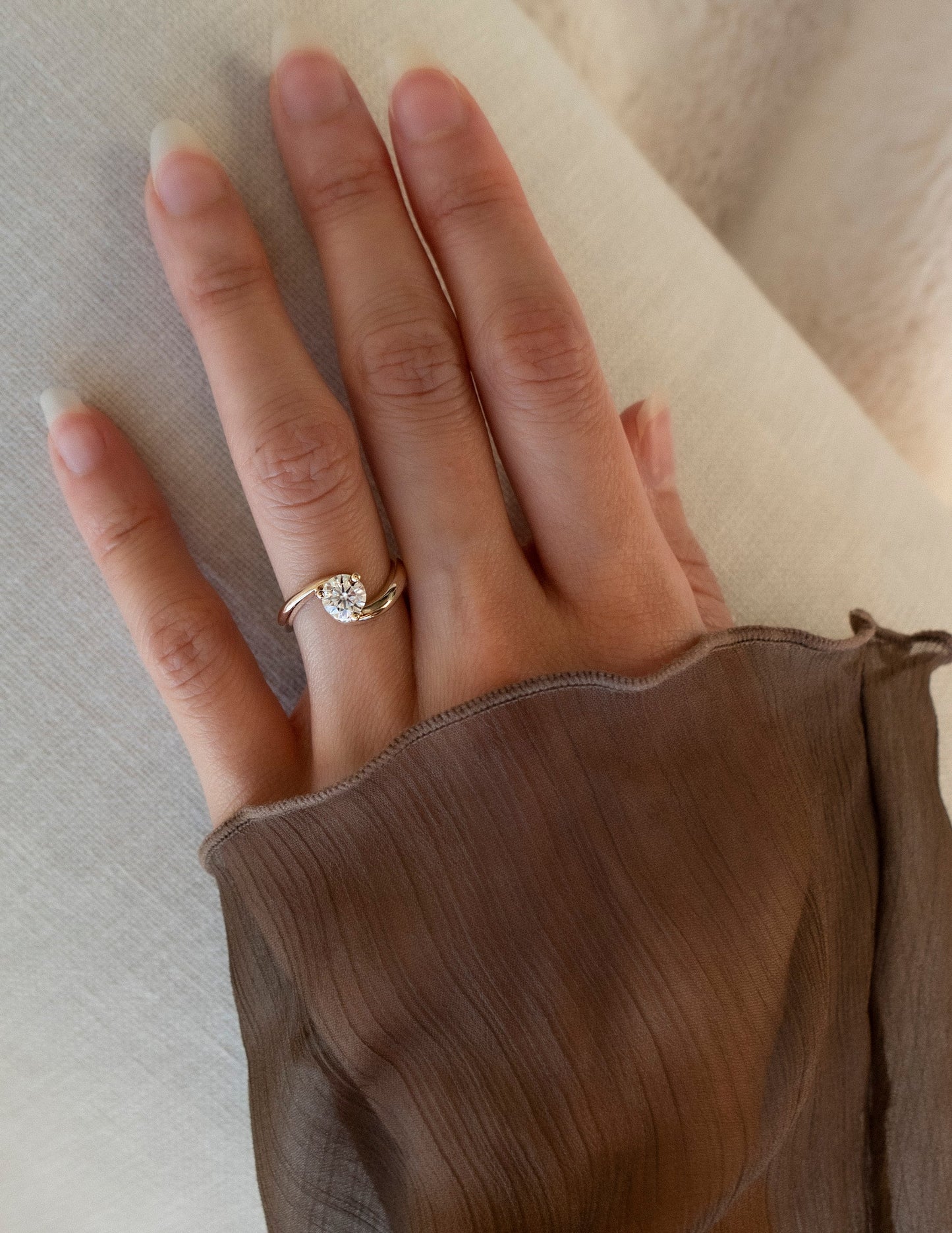 1 CT Round Solitaire Rapture Lab Grown Engagement Ring