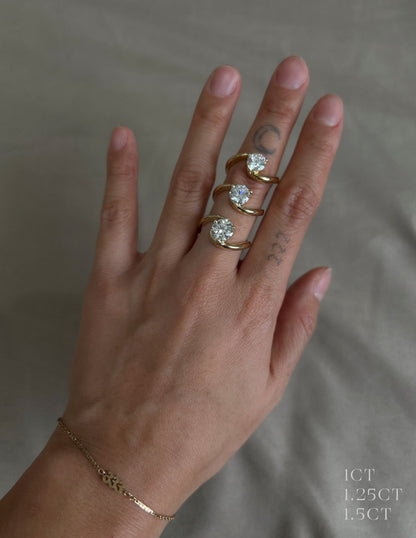 1 CT Round Solitaire Rapture Lab Grown Engagement Ring