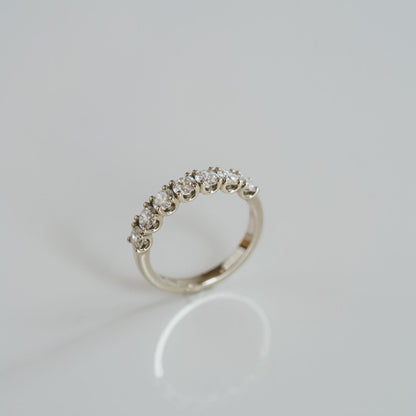 0.25 TCW Round Shaped Half Eternity Lab Grown Diamond Wedding Band